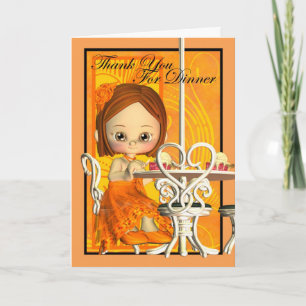 Danke für das Abendessen Niedliche Karte