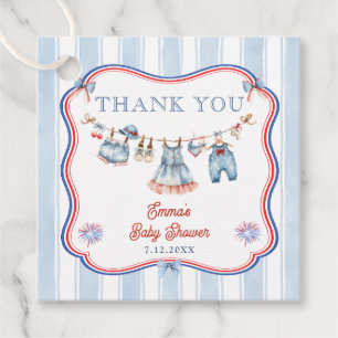Danke für das All American Girl Baby Shower Geschenkanhänger
