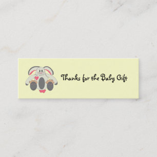 Danke für das Babygeschenk Mini Visitenkarte