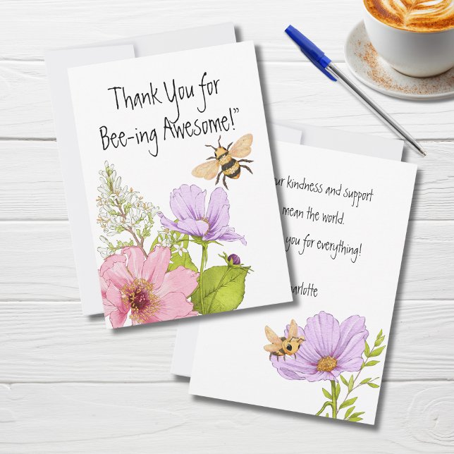 Danke für das Bee-ing Awesome Karte (Von Creator hochgeladen)
