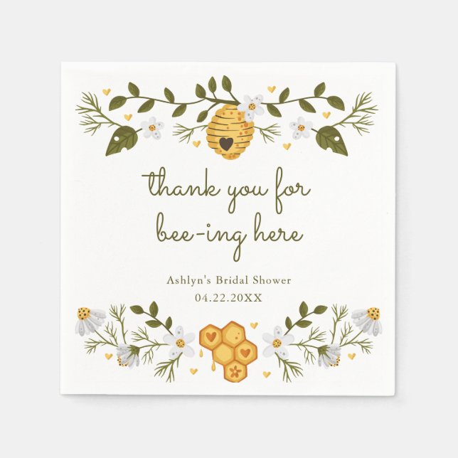 Danke für das Bienening Here Cocktail Napkins Serviette (Vorderseite)