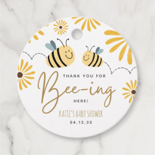 Danke für das Bienenspiel hier Baby Shower Geschenkanhänger