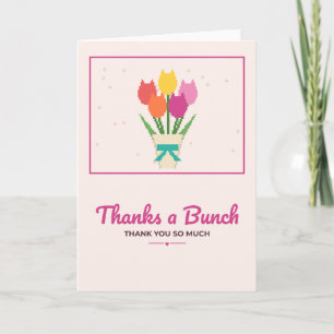 Danke für das Blumenstrauß-Tulpenbouquet-Dankeschö Karte
