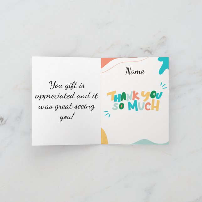 Danke für das Geschenk für das Baby! (Innenseite)