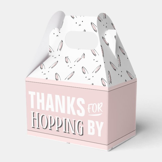 Danke für das Hopping durch das Kaninchen Happy Oa Geschenkschachtel (Vorderseite)
