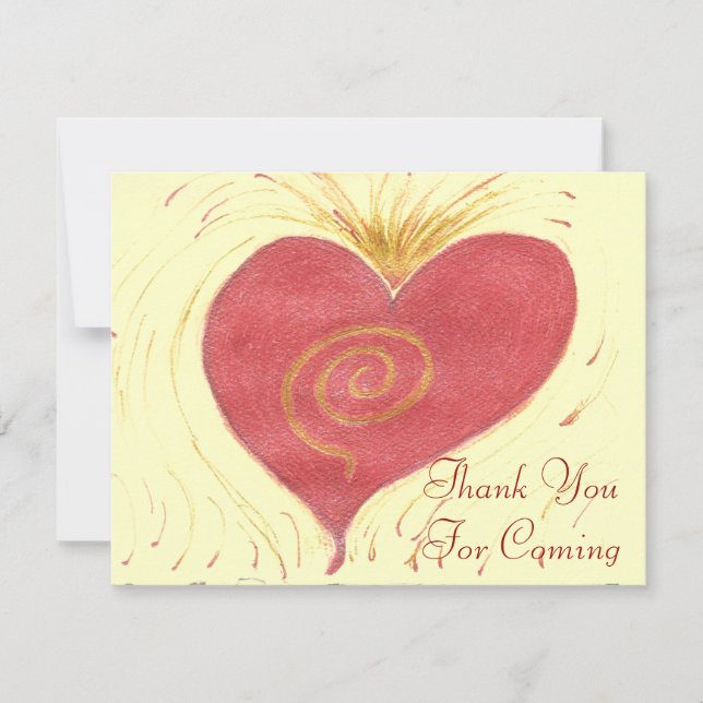 Danke für das Kommen, rotes Herz (Vorderseite)