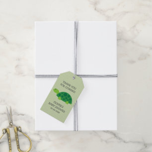 Danke für das Kommen süße Schildkröten-Babyshower- Geschenkanhänger
