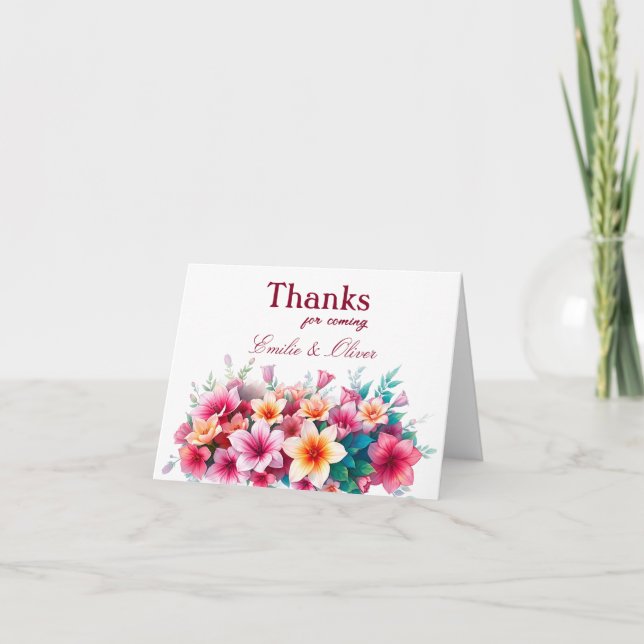 Danke für das Kommen und Ihren Namen (Vorderseite)