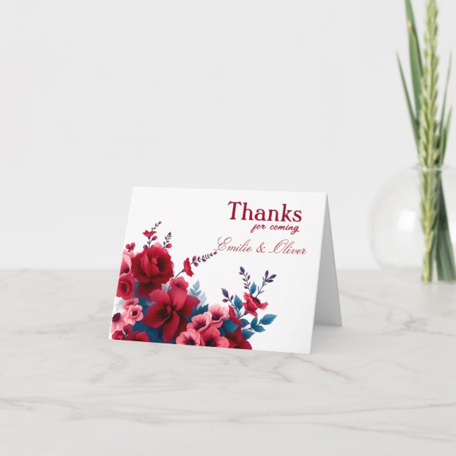 Danke für das Kommen und Ihren Namen (Vorderseite)