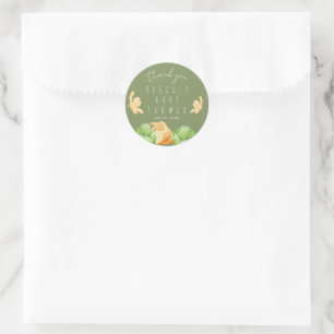 Danke für das lokale Kohl-Patch-Baby-Shower Runder Aufkleber