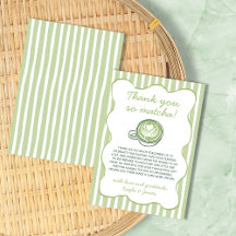 Danke für das Matcha-Grüntee-Baby-Babyparty