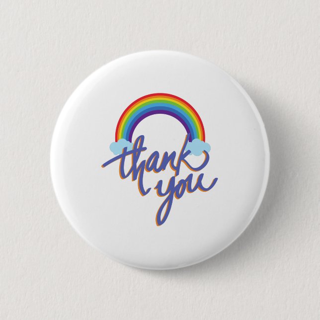 Danke für das Regenbogendesign Button (Vorderseite)
