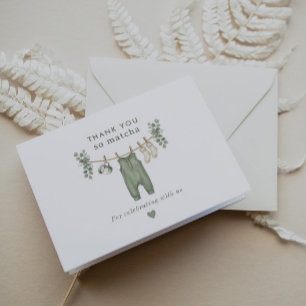 Danke für das so matcha salbeigrüne Babyshower