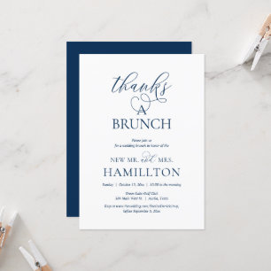 Danke für den Brunch, Post Wedding Elopement Party Einladung