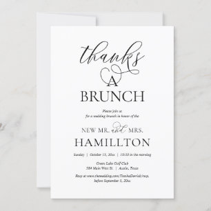 Danke für den Brunch, Post Wedding Elopement Party Einladung
