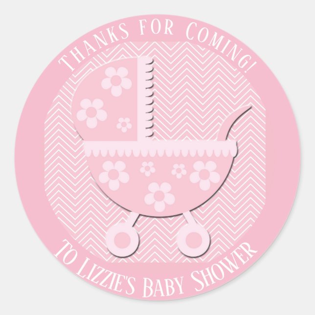 Danke für den Coming Baby Shower Gastgeschenk Stic Runder Aufkleber (Vorderseite)