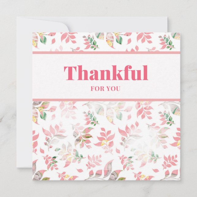 Danke für den Frühling floral Mitteilungskarte (Vorderseite)