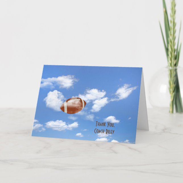 Danke für den Fußballtrainer Karte (Vorderseite)