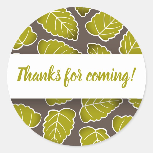 Danke für den Herbst Runder Aufkleber (Vorderseite)