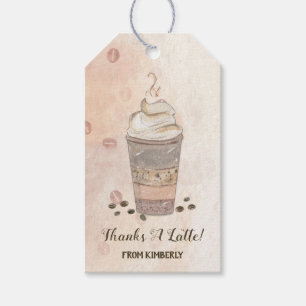 Danke für den Latte-Kaffee Geschenkanhänger