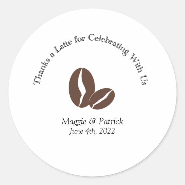 Danke für den Latte Sticker (Vorderseite)