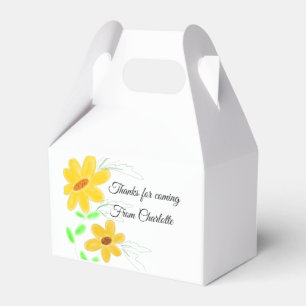 Danke für den nächsten Namen Text gelb Sonnenblume Geschenkschachtel