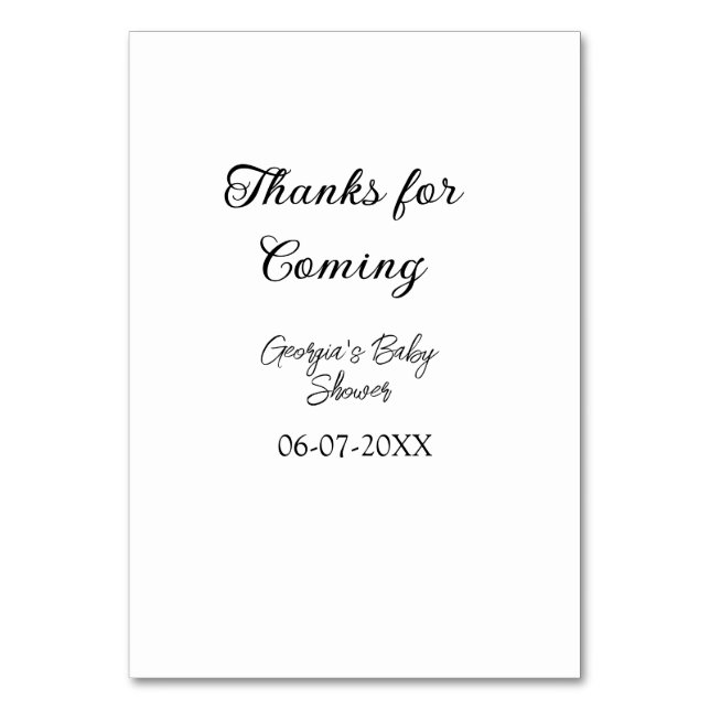 Danke für die Ankunft der Babydusche moderne einfa (Vorderseite)