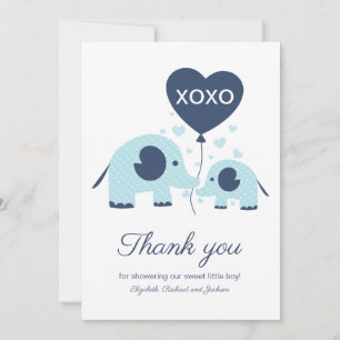Danke für die Babyparty für den blauen Elefantenju