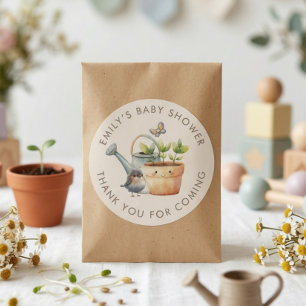 Danke für die Babyparty Kleine Spross Mädchen Jung Runder Aufkleber