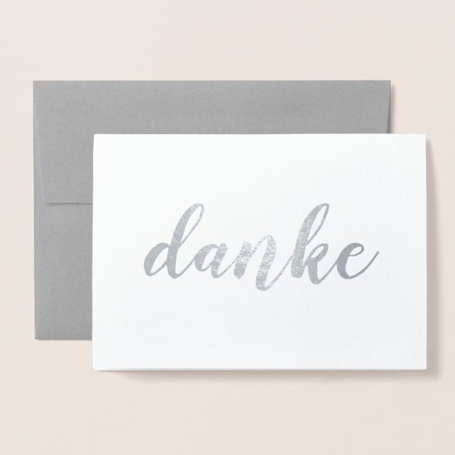 Danke für die deutsche Dankbarkeit von Danke Elega Folienkarte (Vorderseite mit Umschlag)