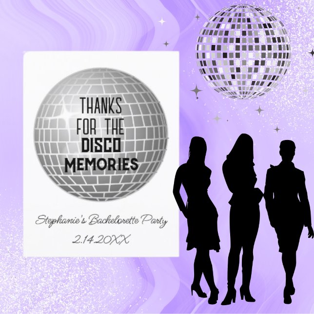 Danke für die Disco-Erinnerungen Bachelorette Viel Postkarte (Von Creator hochgeladen)