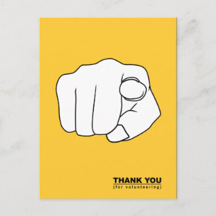 danke für die handillustration als freiwilliger postkarte