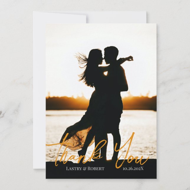 Danke für die Hochzeit Flat Danke Karte (Vorderseite)