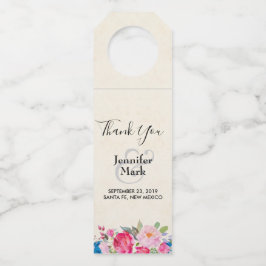 Danke für die hübsche Hochzeit von Rose und Peony  Flaschenanhänger
