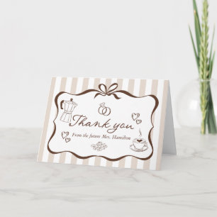 Danke für die Kaffeebridal-Shower-Liebe Karte