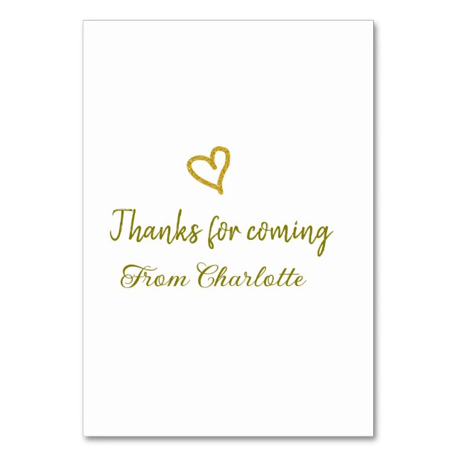 Danke für die kommende Hinzufügen Name Text-Nachri (Vorderseite)