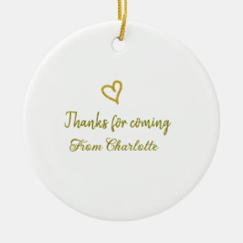Danke für die kommende Hinzufügen Name Text-Nachri Keramik Ornament