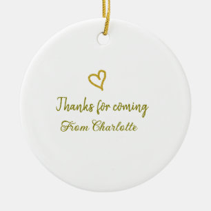 Danke für die kommende Hinzufügen Name Text-Nachri Keramik Ornament