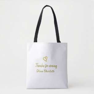 Danke für die kommende Hinzufügen Name Text-Nachri Tasche