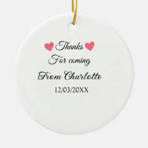 Danke für die kommende Nachricht mit Namen Keramik Ornament