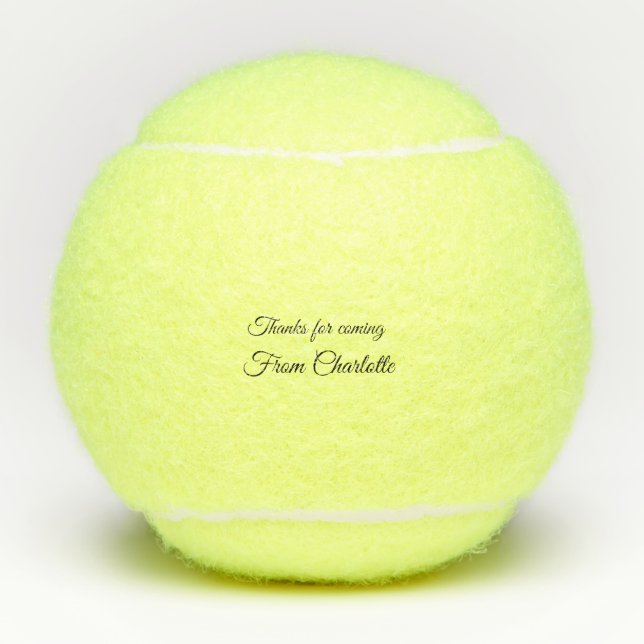 Danke für die kommende Nachricht mit Namen Tennisbälle (Vorderseite)