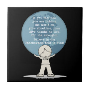 Danke für die Kraft Fliese