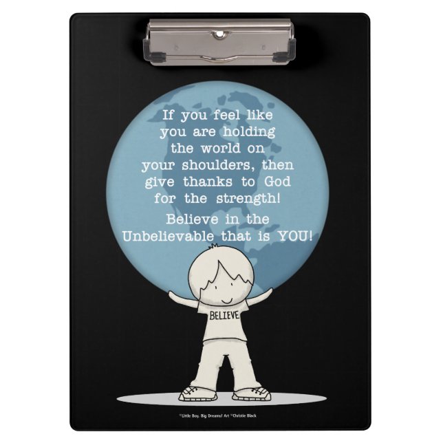 Danke für die Kraft Klemmbrett (Vorderseite)