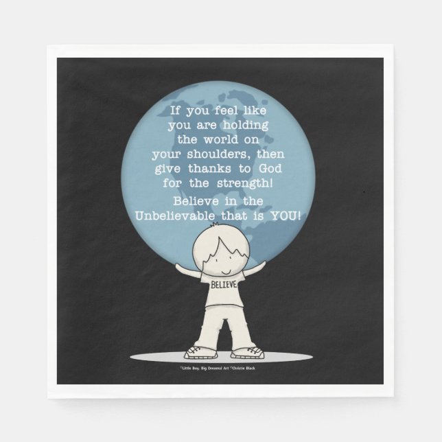 Danke für die Kraft Serviette (Vorderseite)