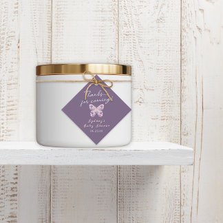 Danke für die Lila Butterfly Baby Dusche Geschenkanhänger