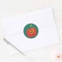 Danke für die Pointillismus-Apfel-Aufkleber