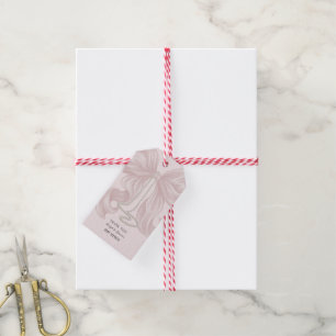 Danke für die rosa Schleife zur Babyparty Geschenkanhänger
