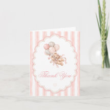 Danke für die rosa Teddybär-Baby-Party