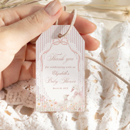 Danke für die Silly Goose Blumenmädchen-Baby-Party Geschenkanhänger