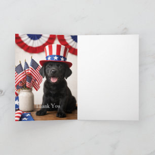 Danke für die Sommerparty mit schwarzem Labrador-W